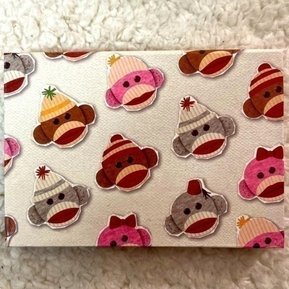 💝3/$14 UWP "Sock Monkey" Pop-Up Notepad